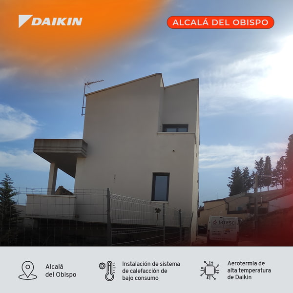 instalacion de aerotermia Daikin en alcala del obispo