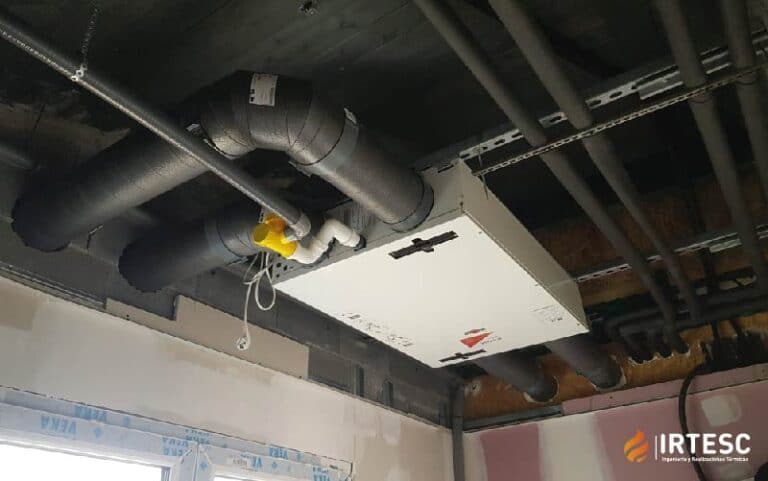 instalacion de aerotermia y vmc colector de aire limpio filtrado