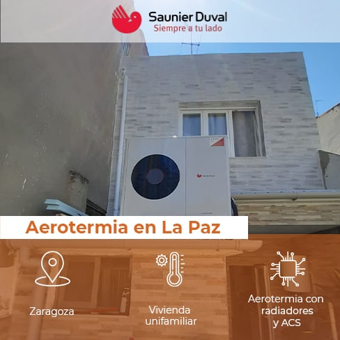 Aerotermia en La Paz - aerotermia con radiadores convencionales deposito acs instalacion calefaccion bomba de calor