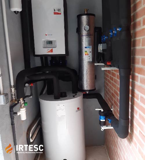 botorrita aerotermia suelo radiante refrescante irtesc zaragoza aerotermia acs unidad interior